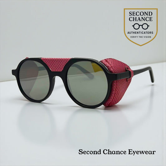 L.G.R Reunion III Glacier Sunglasses 49-22 Pink Leather Shields – Full Kit – Unworn