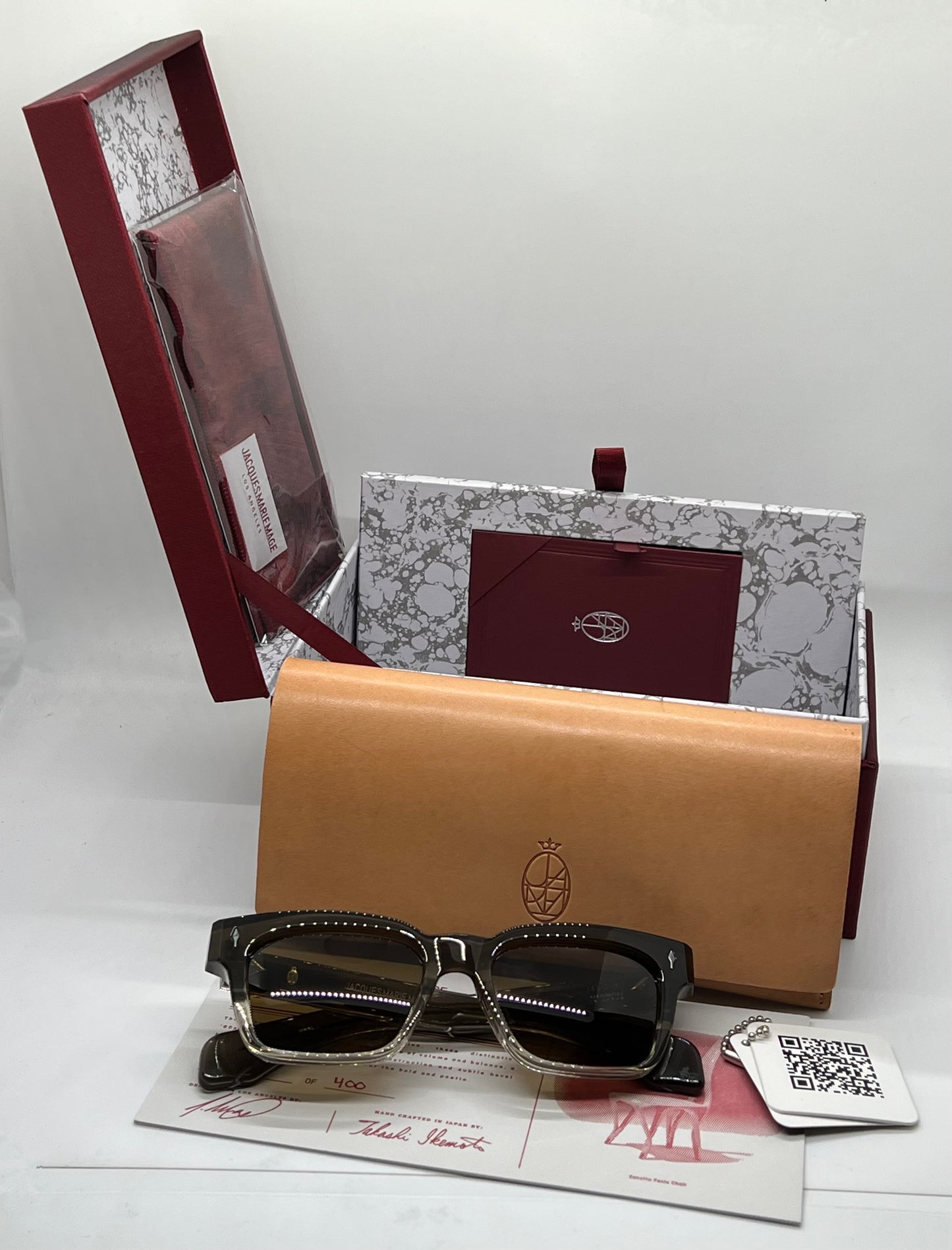 Jacques Marie Mage Molino Smoke Fade Sunglasses Full Kit Unworn Japan