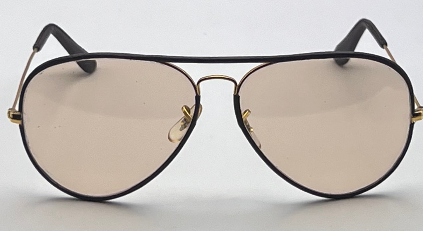 B&L Ray•Ban Aviator Brown Leathers II with Changeable Brown B&L Etched MineralGlass Lenses