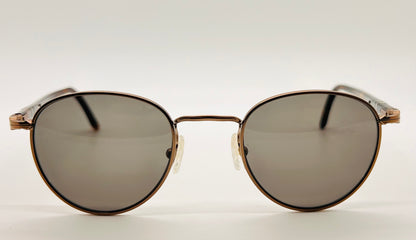 Persol PO2422S Brass Metal Sunglasses Fashioned with Brand New Custom Berko's Designs Blue/Grey Lenses