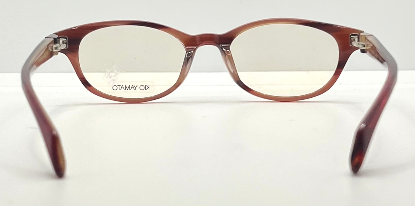 Kio Yamato KP-126U 49mm Red Oval Eyeglasses-New/Unworn-Japan Handmade