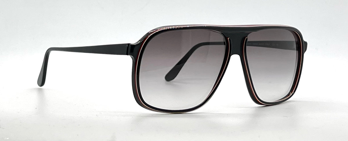 Avanti Racer Col.14 Vintage Black Pilot Sunglasses Unworn/Original-Handmade Italy