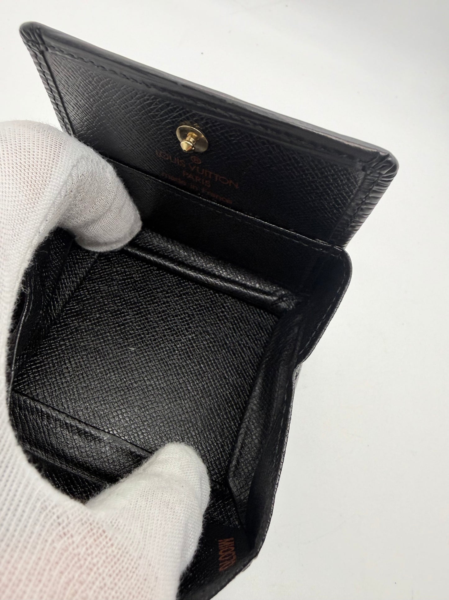 Louis Vuitton Vintage Black Epi Leather Snap Coin Purse-France