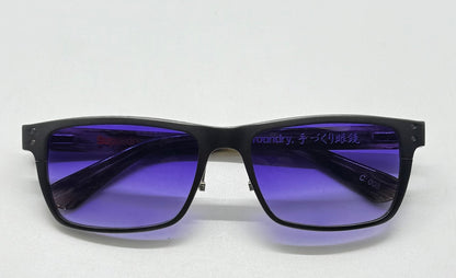 SUPERDRY x FOUNDRY JAPAN COLLAB w/New Purple Gradient Custom Lenses-SPRING HINGES-Unworn