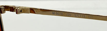 Silhouette M6078 V6051 Vintage Sunglasses Gold/Red w/New Gradient Custom Lenses-57mm-NOS