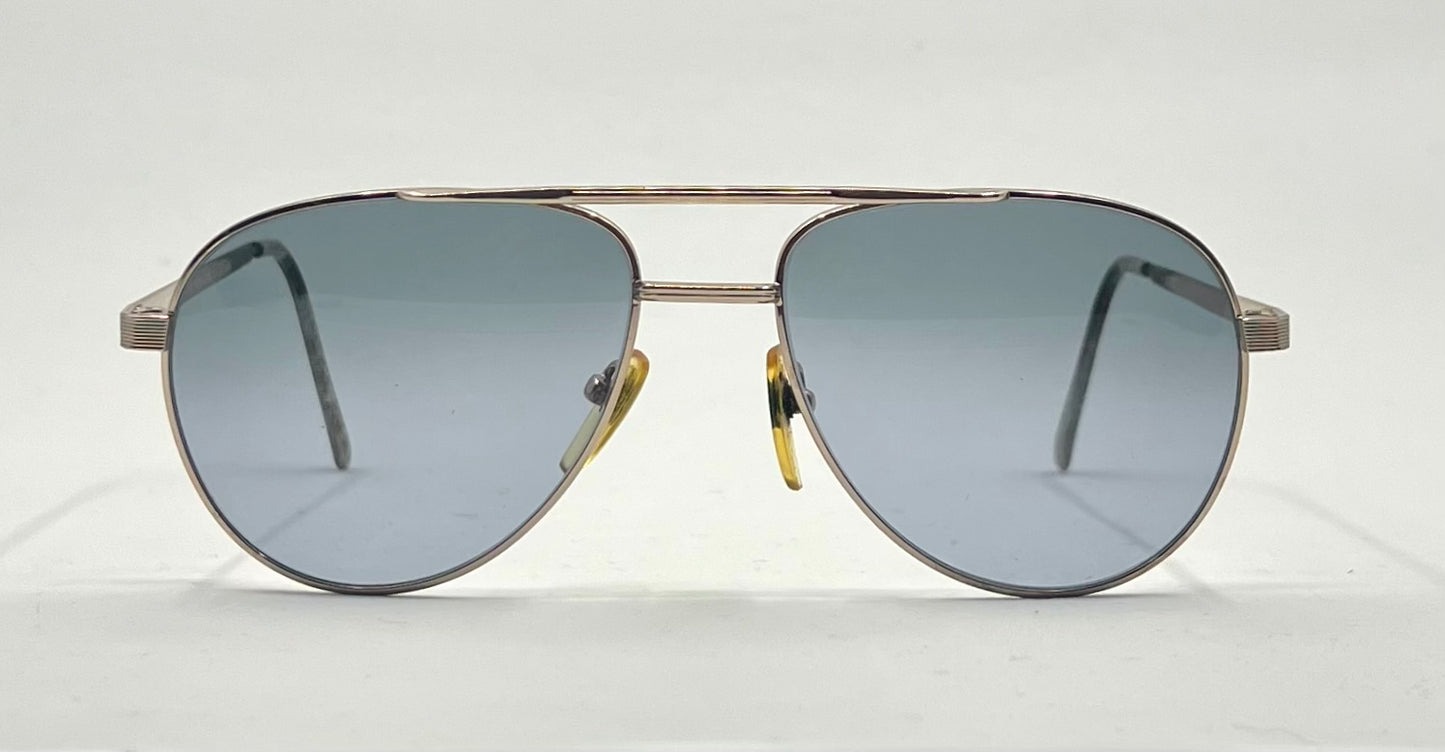 Wilshire Designs MOD-1202G Vintage Aviators w/New Steel Blue Custom Lenses