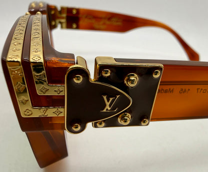 Louis Vuitton 1.1 Millionaires Z3401W Crystal Brown Green Lens Sunglasses