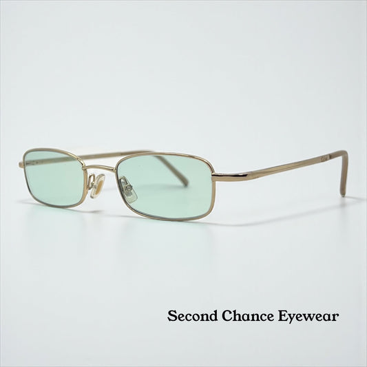 Chloé CL1110 C04 Gold Y2K Sunglasses w/ New Second Chance Customs Day/Night Lenses
