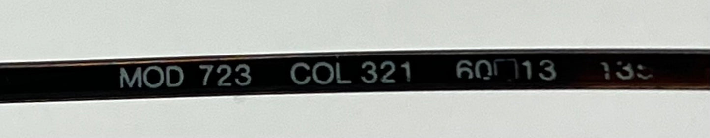 Cazal 723 Vintage Sunglasses-Original Drill-Mount Glass Lenses