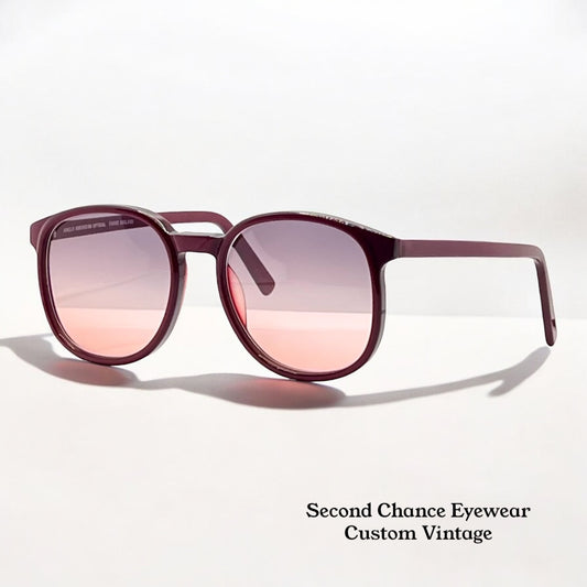 Anglo American Optical MOD.150 Vintage Sunglasses w/New, Custom Rose Fade Lenses-England