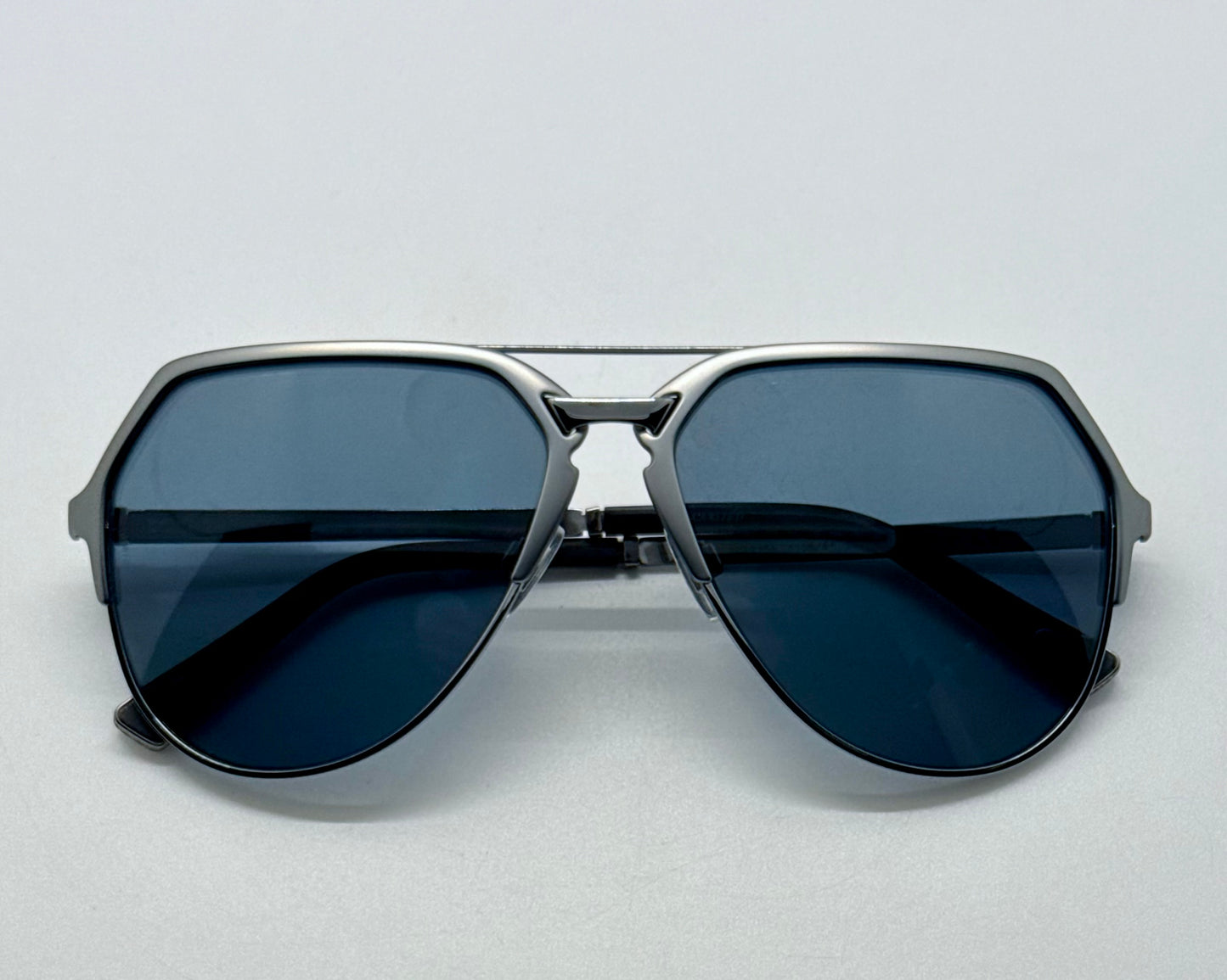 Dolce & Gabbana DG2151 1108/81 59mm-Gunmetal Aviator Sunglasses-made in Italy-Full Kit