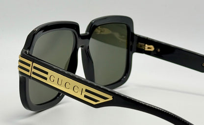 Brand New Gucci GG0979S 001 Black/Gold Sunglasses – Luxurious Statement Piece