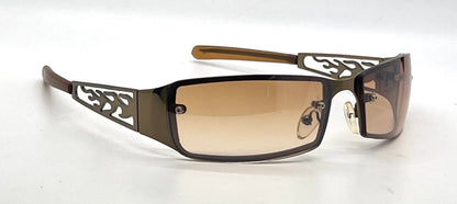 Armani 9018-Y2K Style Bronze Flame Cutout Sunglasses-Unworn/Original-Italy