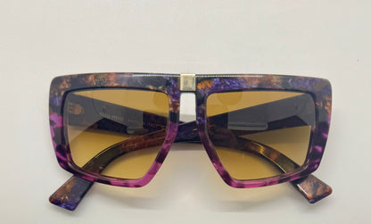 Miu Miu Smu 05O Vintage Sunglasses-Marbled Purple Amber Frame-Italy-55Mm