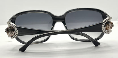 Sasura S202 Sunglasses Black 56-17 Spinner Temple Design Made in Italy NOS