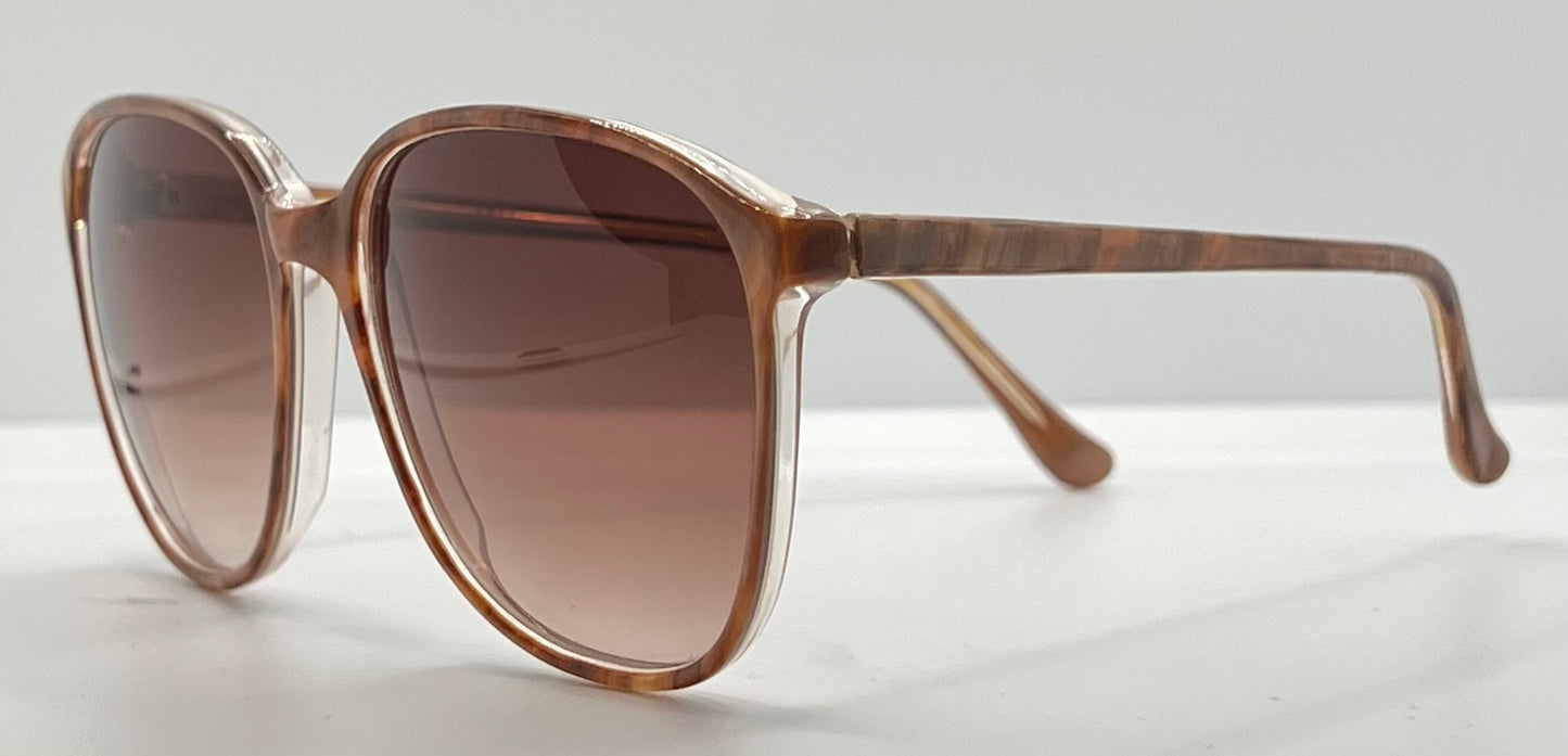 DEMITRIA Sand VINTAGE Marble Sunglasses 57mm w/Gradient Rose Lenses-NOS