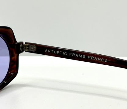 ARTOPTIC INES 52-20 – Vintage French Butterfly Sunglasses w/New, Custom Violet Lenses-Deadstock