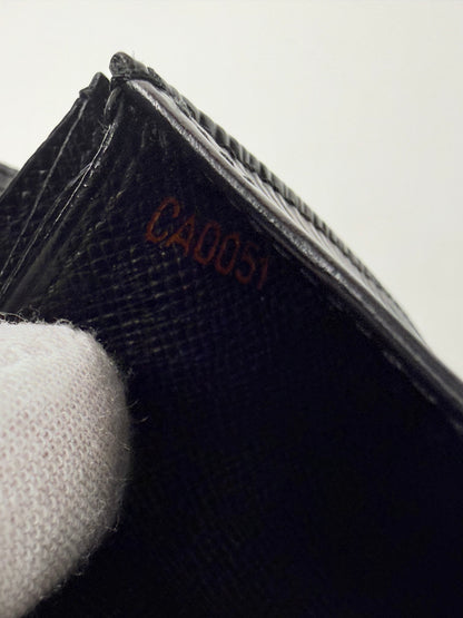Louis Vuitton VINTAGE Epi Leather Compact Wallet Black-Authentic