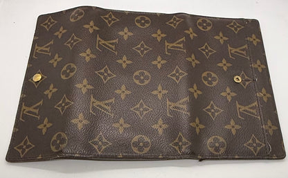 Louis Vuitton Vintage Monogram Long Wallet Clutch Brown-Authentic-France