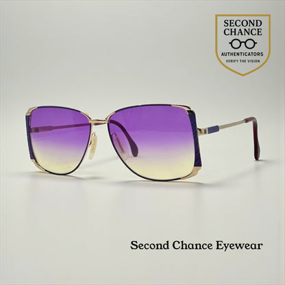 ZEISS 9293/0 Vintage Sunglasses w/New Purple to Yellow Gradient Custom Lenses-60mm
