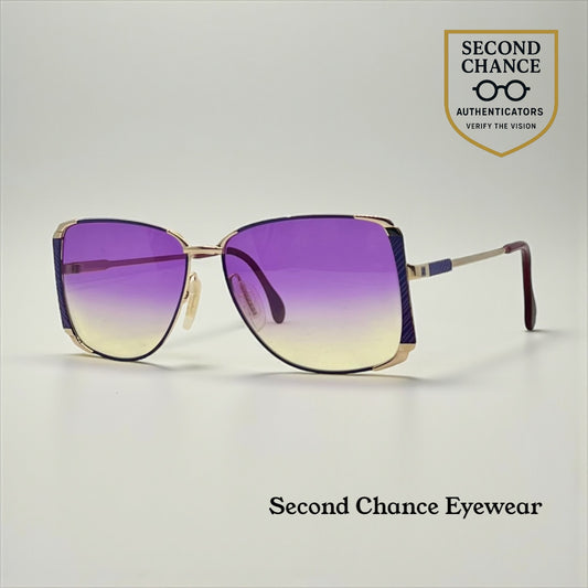 ZEISS 9293/0 Vintage Sunglasses w/New Purple to Yellow Gradient Custom Lenses-60mm