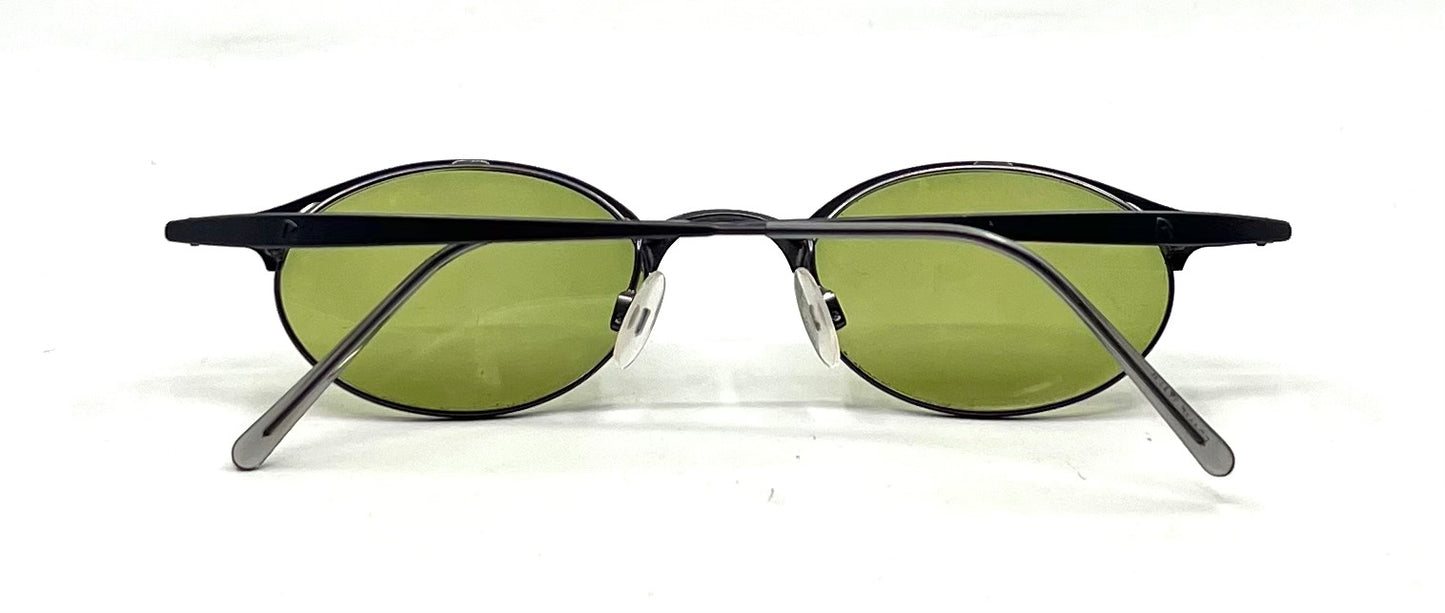 Rodenstock R4241-Y2K Vintage Oval Sunglasses-New Custom Bottle Green Tinted Lenses