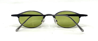 Rodenstock R4241-Y2K Vintage Oval Sunglasses-New Custom Bottle Green Tinted Lenses