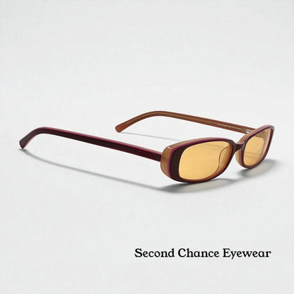 Versus by Versace VR8029 469 Vintage Sunglasses w/New Solid Amber Custom Tinted Lenses-Deadstock