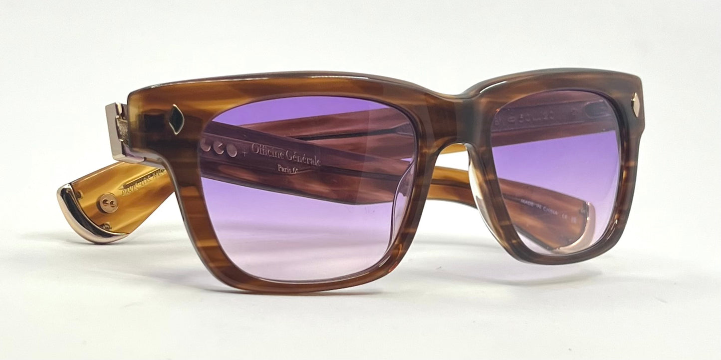 Garrett Leight x Officine Générale DB Sunglasses w/New, Custom Gradient Lenses-Full Kit/Unworn