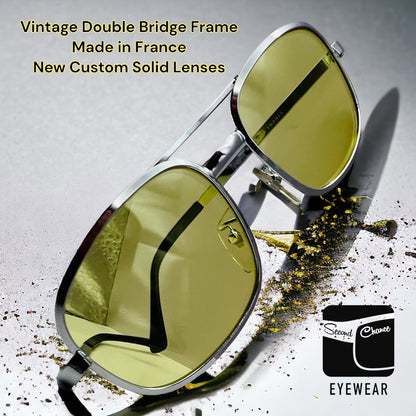 Vintage NEW/OLD Stock Large Double Bridge Frame with BRAND NEW Berko’s Designs Lenses™️