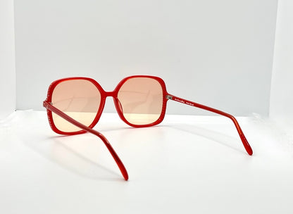 Anglo American Eyewear MOD. 11560X 20 – Red Oversized Sunglasses-Deadstock – All Original – Made in England