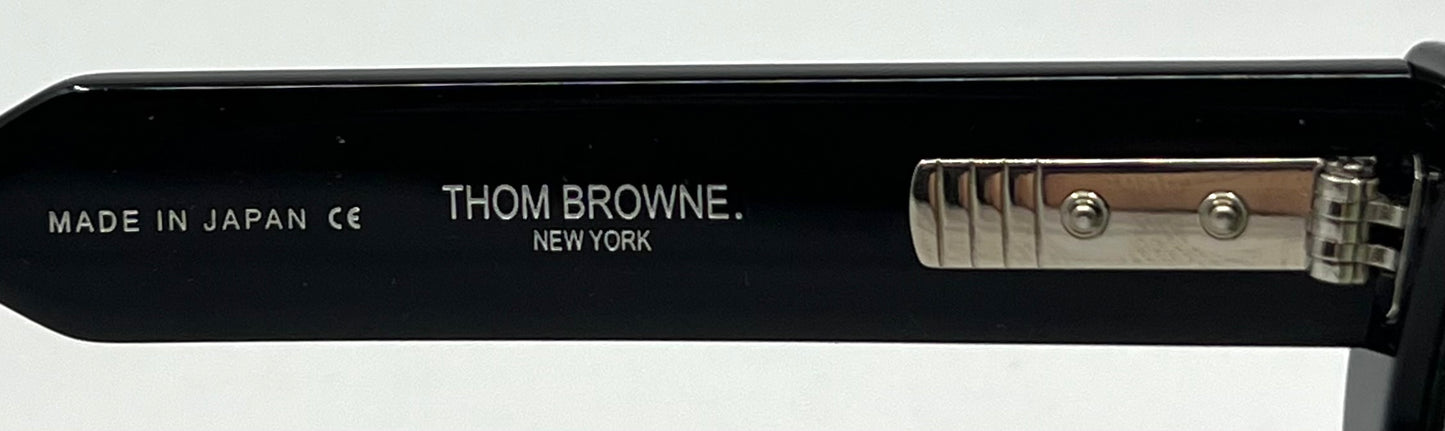 Thom Browne TBX417-53-01 Black Sunglasses-New Day/Night Green Custom Lenses-Unworn