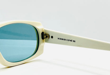 Vintage Silhouette M3038/20 Two-Tone Sunglasses Austria Custom Blue Lenses 135mm