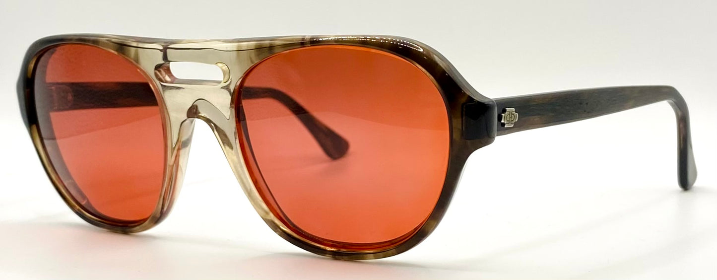 Vintage Titmus Z87 Aviator Safety Glasses w/New Custom Solid Fiery Red Berko’s Designs Lenses