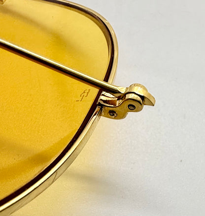 B&L Ray-Ban Shooter Arista Gold 62-8 Ambermatic USA Vintage Sunglasses Case