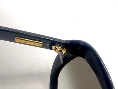 TOM FORD ICON COLLECTION TF1237 01B Sunglasses-ZEISS Gradient Lenses-Full Kit-NEW