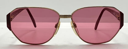 Silhouette M 6104/20 V6055 VINTAGE Sunglasses w/New Solid Pink Custom Lenses-58mm-Unworn/NOS