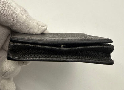 Louis Vuitton Taiga Coin Purse Black Snap VINTAGE Wallet-France