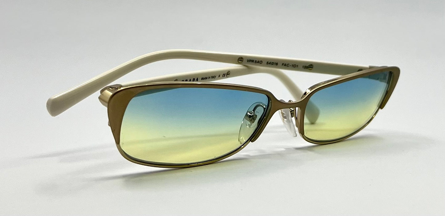 Prada Vpr 54O Deadstock Vintage Sunglasses W|New Gradient Custom Tinted Lenses