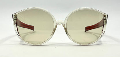 Luxottica Clear Red VINTAGE Sunglasses Unworn-w/New Custom Day/Night Lenses