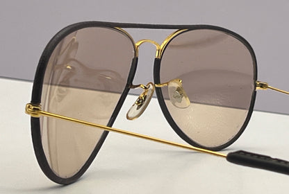 B&L Ray•Ban Aviator Brown Leathers II with Changeable Brown B&L Etched MineralGlass Lenses