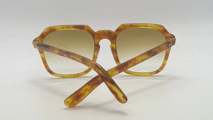 Jean Lafont YAN Vintage Sunglasses Amber Tortoise w/ Original Glass Lenses