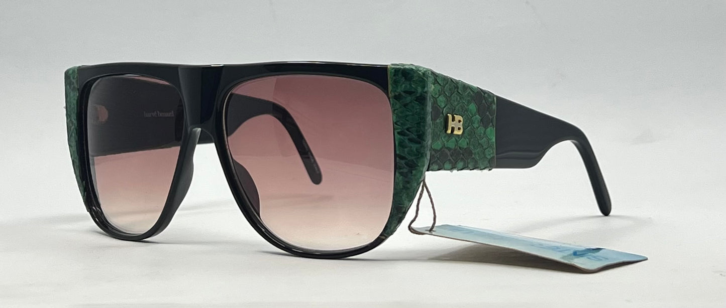 Hervé Bernard 11784 Sunglasses-Snakeskin Temples-Hand Made-Unworn