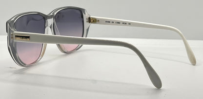 Silhouette M 1220 C 2952 Vintage White Sunglasses w/New Grey to Rose Gradient Custom Lenses-57mm-Austria