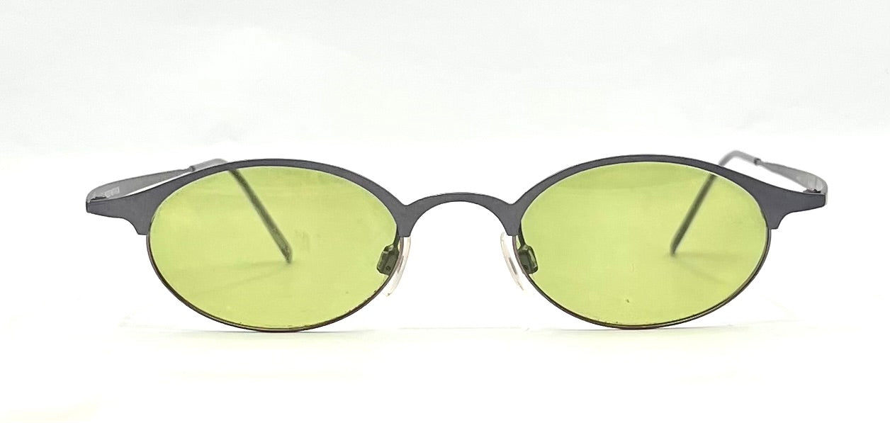 Rodenstock R4241-Y2K Vintage Oval Sunglasses-New Custom Bottle Green Tinted Lenses