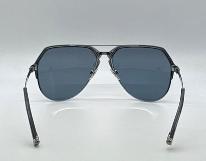 Dolce & Gabbana DG2151 1108/81 59mm-Gunmetal Aviator Sunglasses-made in Italy-Full Kit