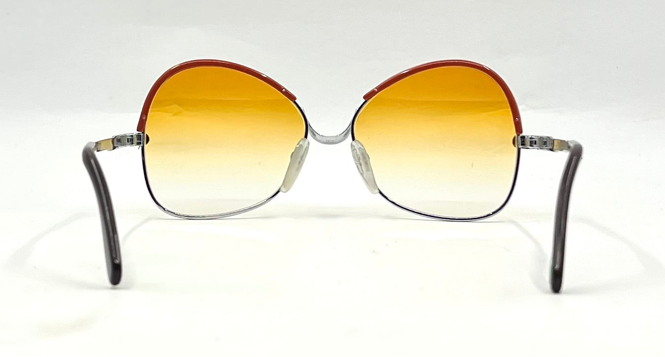 Silhouette MOD 480 Vintage Aviator Sunglasses-New Sunset Gradient Custom Lenses