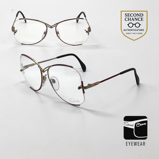 CAZAL 221 COL 309 NOS Vintage Rimless Optical-Unworn-West Germany 59-17