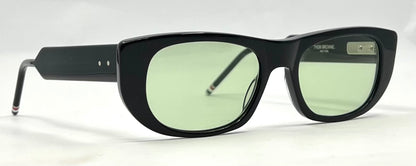 Thom Browne TBX417-53-01 Black Sunglasses-New Day/Night Green Custom Lenses-Unworn