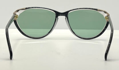Silhouette M1298 Vintage Sunglasses Black Marble w/New Custom Lenses-Austria